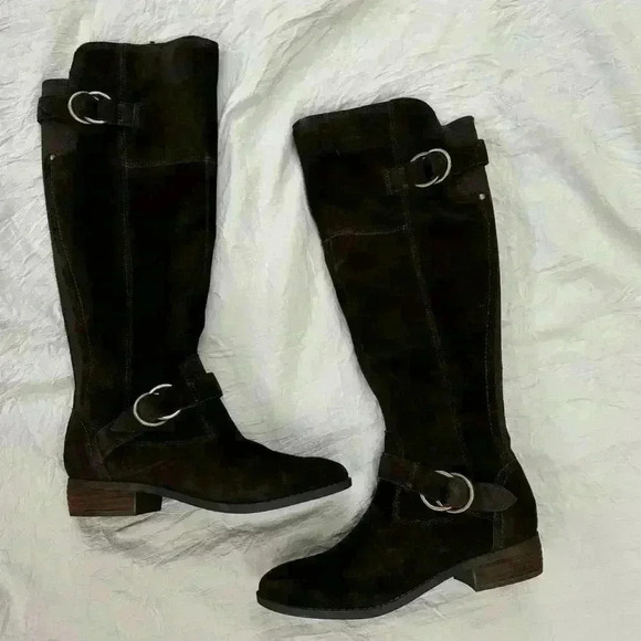 CROWN VINTAGE BLAZE BRIWN SUEDE KNEE HIGH RIDING BOOTS SIZE 6 - Picture 14 of 14